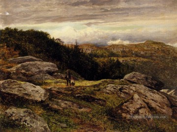 Un chemin de collines galloises paysage Benjamin Williams Leader Peinture à l'huile